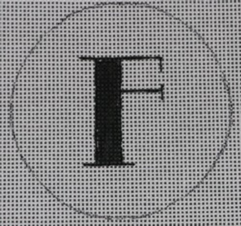 BYOB-F-18 BANNER LETTER F 3" CIRCLE 18 Mesh Hillary Jean Designs