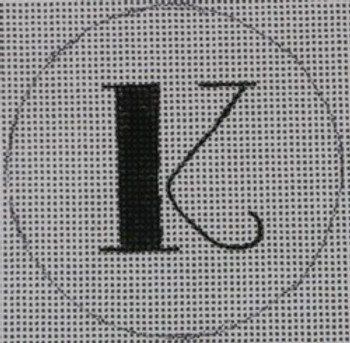 BYOB-K-18 BANNER LETTER K  3" CIRCLE 18 Mesh Hillary Jean Designs