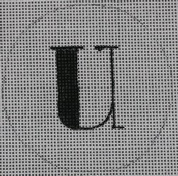 BYOB-U-18 BANNER LETTER U  3" CIRCLE 18 Mesh Hillary Jean Designs