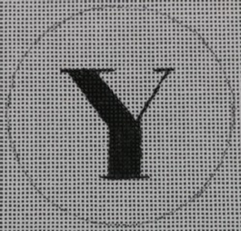 BYOB-Y-18 BANNER LETTER Y 3" CIRCLE 18 Mesh Hillary Jean Designs