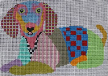 89-18	Colorful Daschund		8x5.375   18 Mesh Pajamas and Chocolate