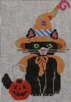 126-13 Small Witch Kitty 3.5x5 13 Mesh Pajamas and Chocolate