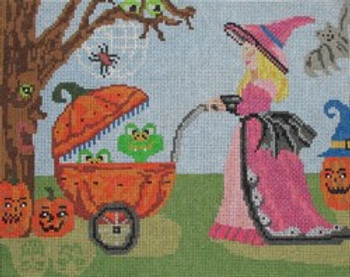 93-13 Pumpkin Stroller 6.16x7.25  18 Mesh Pajamas and Chocolate