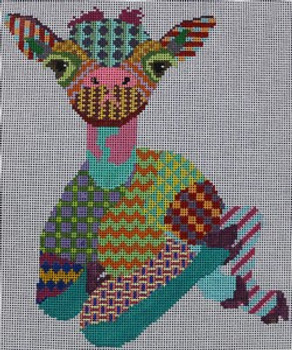 224-13 Colorful Giraffe 6.3x7.4 13 Mesh Pajamas and Chocolate