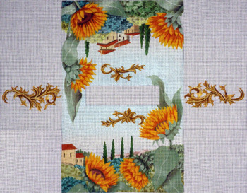 7303 Tuscan Sun  Leigh Designs 18 Mesh 9" x 5" x 5" Tissue Topper