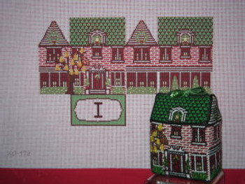 XO-172  Partridge in Pear Tree/House 10 x 8  18 Mesh The Point Of It All