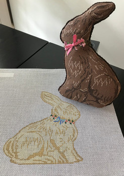 F-083 The Point Of It All Chocolate Bunny - One Side 10 x 12 18 Mesh