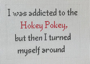 S-399 The Point Of It All Designs I was addicted to Hokey Pokey 7.25 x 5.25 13  Mesh