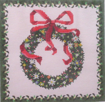 P-407 The Point Of It All Daisy Wreath 8 x 8 18 Mesh