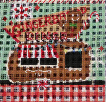 Maggie & Co. M-1925 Gingerbread Diner © Jennifer Brinley 5 x 5" 18M