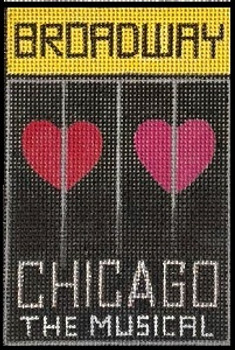 HO1741 Broadway Series Chicago The Musical 3 x 4.5 18 Mesh Raymond Crawford Designs