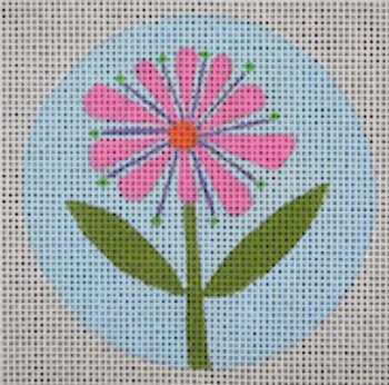 ZE266 Zecca Pink Flower Mesh  3"