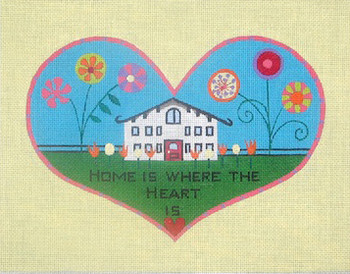 ZE379 Zecca Home is Where the Heart Is 18 Mesh 10.75" x 8.25"