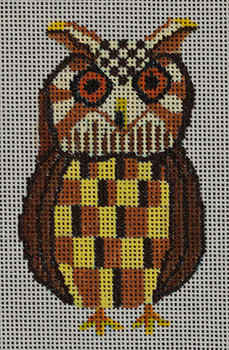 JKNA-039 Owl 3"x 4.5" 18 Mesh Judy Keenan NeedleArts  (Canvas And Thread)