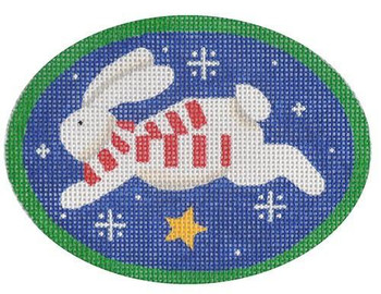 BN01-BL Pepperberry Designs Jumping Bunny Star, BL  3.25 x 4.25  mesh 