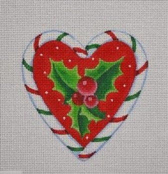 CCH03 Pepperberry Designs Candy Cane Heart, Holly 4x 4 18 Mesh