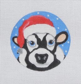 CW01 Cow Santa 4 Dia. 18 Mesh Pepperberry Designs 
