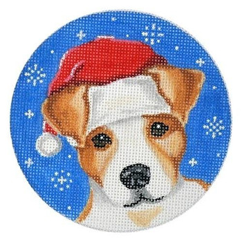 DG11 Jack Russell Santa 4 Dia. 18 Mesh Pepperberry Designs