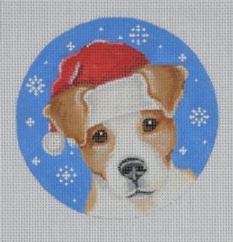 DG11 Jack Russell Santa 4 Dia. 18 Mesh Pepperberry Designs