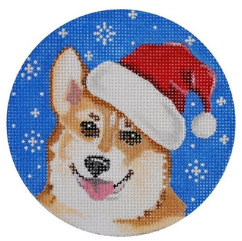 DG12 Corgi Santa 4 Dia. 18 Mesh Pepperberry Designs