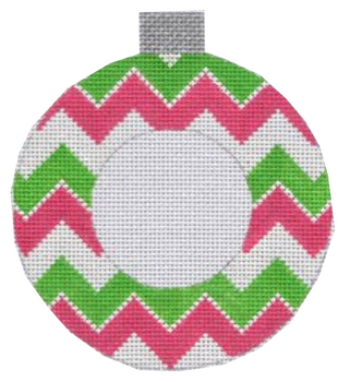 FR06 Chevron Frame Ornament 4 Dia 18 Mesh Pepperberry Designs