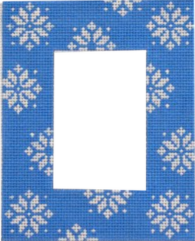 FR07 Blue Snowflake Frame 5x 4 18 Mesh Fits 2.75" x 2" photo Pepperberry Designs