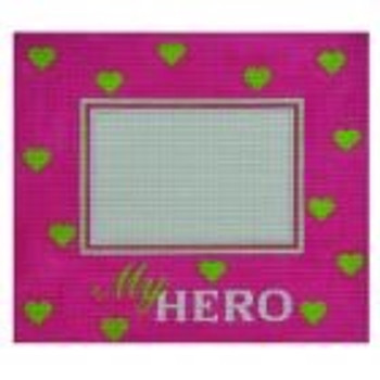 FR09 My Hero Pk Frame, Gr Hearts 9 x 10.5 18 Mesh Pepperberry Designs