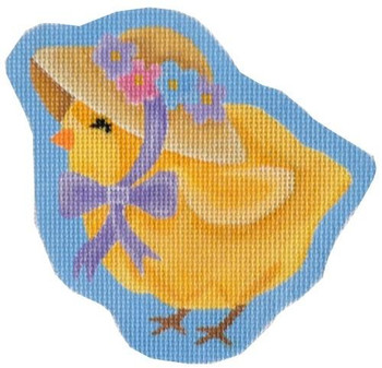 EA03 Bonnet Chick 4.75 x 4.25 18 Mesh With Stitch Guide w/embellishments Pepperberry Designs