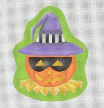 HWL01 Masked Jack-O-Lantern 4x 5 18 Mesh With Stitch Guide Pepperberry Designs 