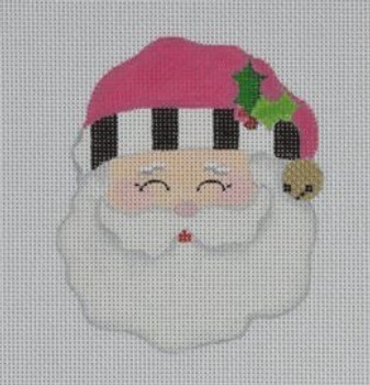 SAN07 Jolly Santa/Pink 3.5 x 4 18 Mesh Pepperberry Designs