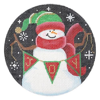 SN36 Snowman Joy Banner, Red/ Gr 4 Dia. 18 Mesh Pepperberry Designs