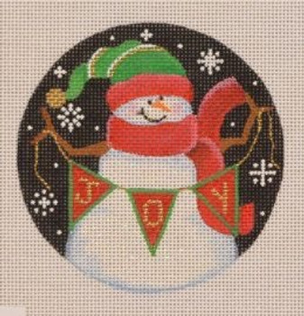 SN36 Snowman Joy Banner, Red/ Gr 4 Dia. 18 Mesh Pepperberry Designs