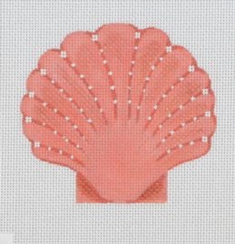 SS06 Seaside Scallop Shell (Coral) 3.75 x 4 18 Mesh Pepperberry Designs 