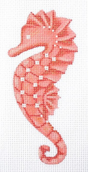 SS08 Seaside Seahorse (Coral) 2.5 x 4.125 18 Mesh Pepperberry Designs 