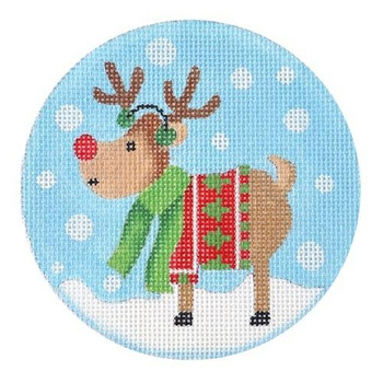 RN08 Tree Sweater Reindeer 4 Dia. 18 Mesh Pepperberry Designs 
