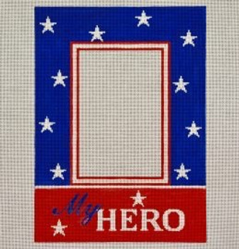 PA20  My Hero Frame Red/Blue Vertical (holds 4 x 6 photo) 7.75 x 10.5 18 Mesh Pepperberry Designs 