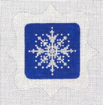 SF05 Framed Snowflake Blue Silver  4 x 4 18 Mesh Pepperberry Designs 