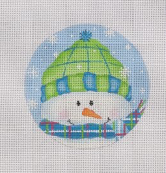 SN08 Brrr... Ornament 4 Dia. 18 Mesh With Stitch Guide Pepperberry Designs