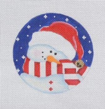 SN25 Shy Snowman, red/white 4 Dia 18 Mesh Pepperberry Designs