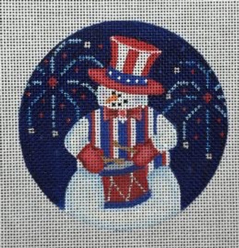 SNM-07 Snowman Month, Jul 4 Dia. 18 Mesh With Stitch Guide Pepperberry Designs