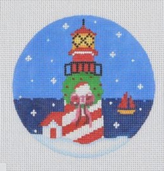 SS10 Lighthouse Ornament 4" Dia 18 Mesh Pepperberry Designs 