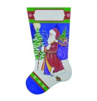 STK02 Old World Santa with Bunny 11 x 21 18 Mesh Pepperberry Designs