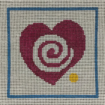 KS12 Spiral Heart 8 x 8 7 Mesh Quarter Stitch Designs