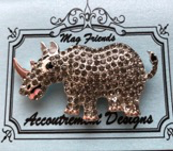 Animal:   Rhino MAGNET Needle Minder Accoutrement Designs