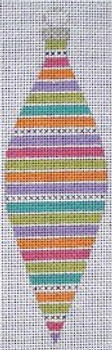 CH107 Candy Stripe Teardrop 2x6 EyeCandy Needleart