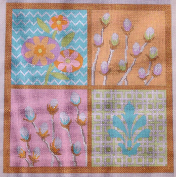 N129 Spring Deco Square 9x9 EyeCandy Needleart