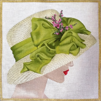 PH-1a Green Ribbon Hat 18 Mesh 10 x 10" Lani Enterprises 