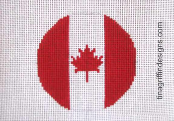 LT-002 Canadian Flag Tag* 18 Mesh 3" diameter Griffin Designs