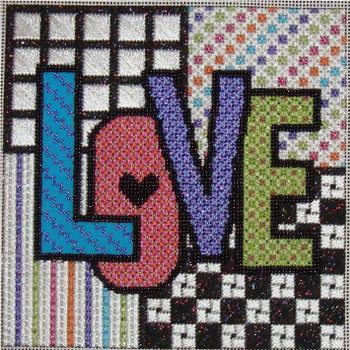 More Small Love	 5.5” x 5.5” 18 Mesh Sew Much Fun