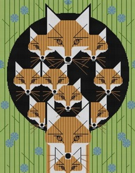 Foxsimilies CH-F115 Charley Harper 18 Mesh 12 1⁄2 x 16